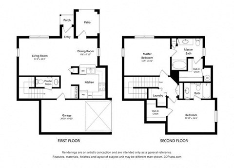 A5 Floor Plan at Woodway Village, Austin